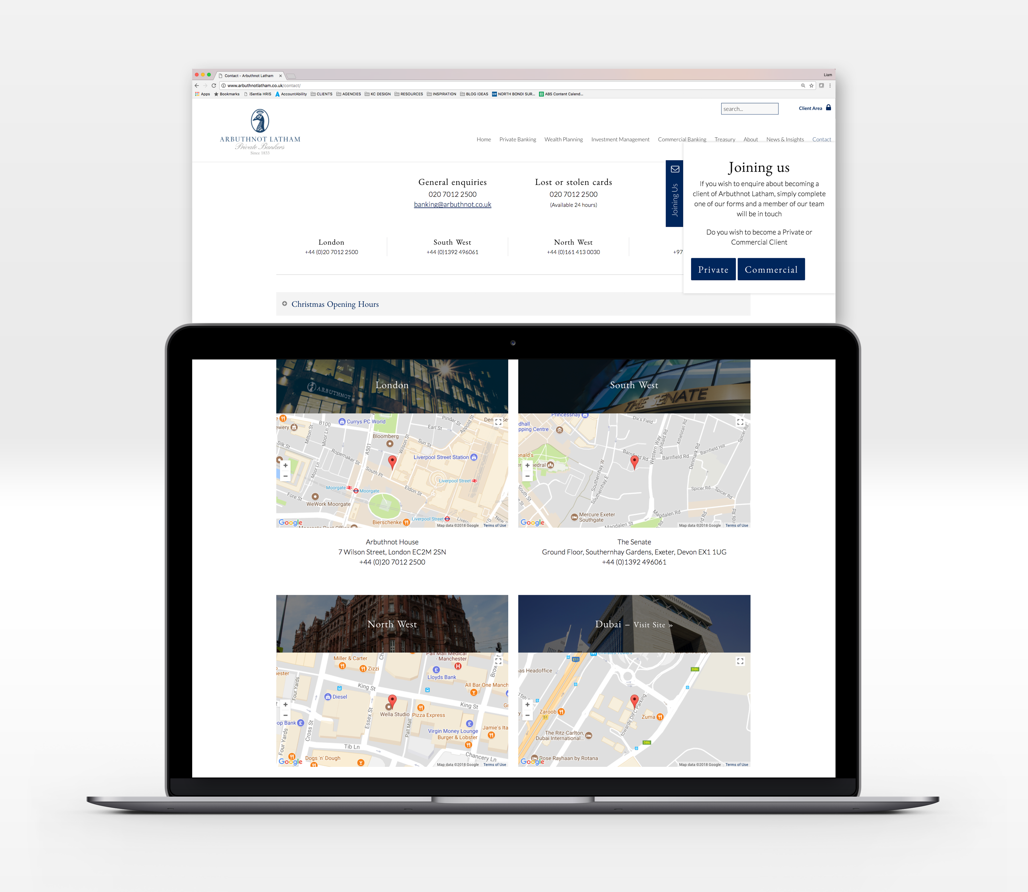 Arbuthnot Latham Contact Page